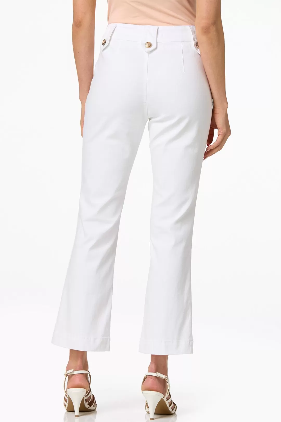 Cato Jeans | White Sailor Button Jeans