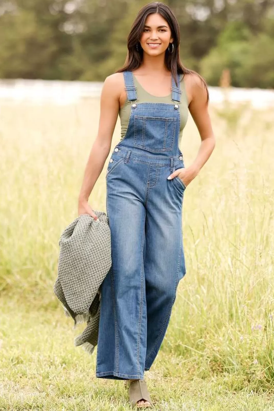 Cato Jeans | Wide Leg Denim Overalls