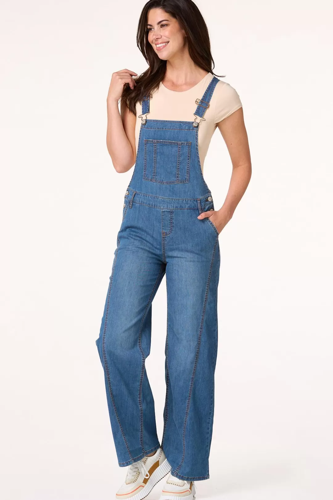 Cato Jeans | Wide Leg Denim Overalls