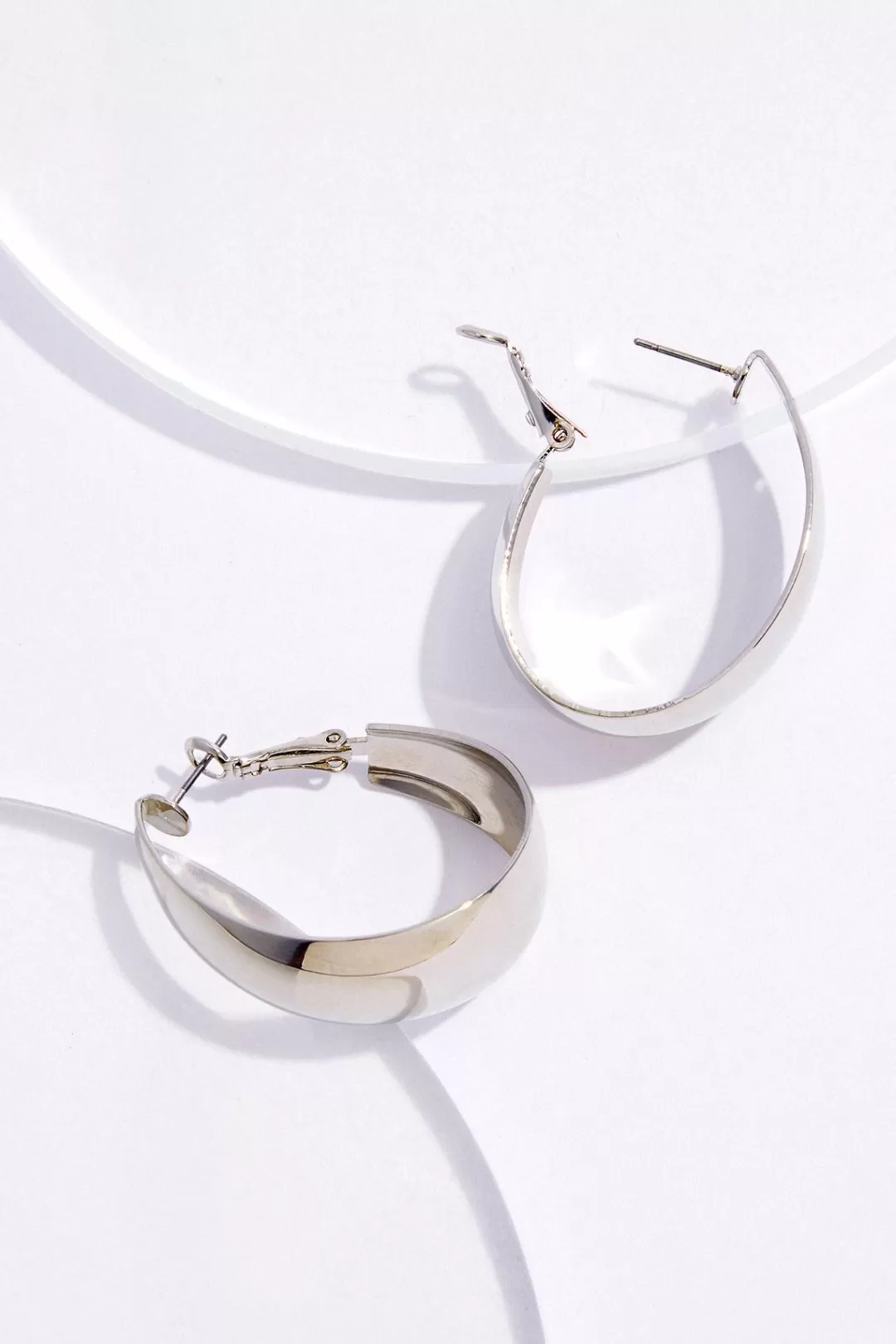 Cato Earrings | Wide Oblong Hoop Earrings