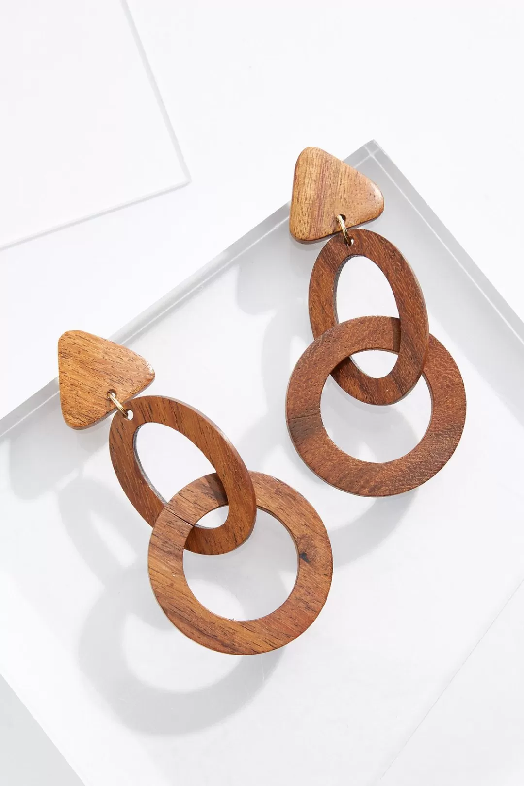 Cato Earrings | Wood Ring Dangle Earrings