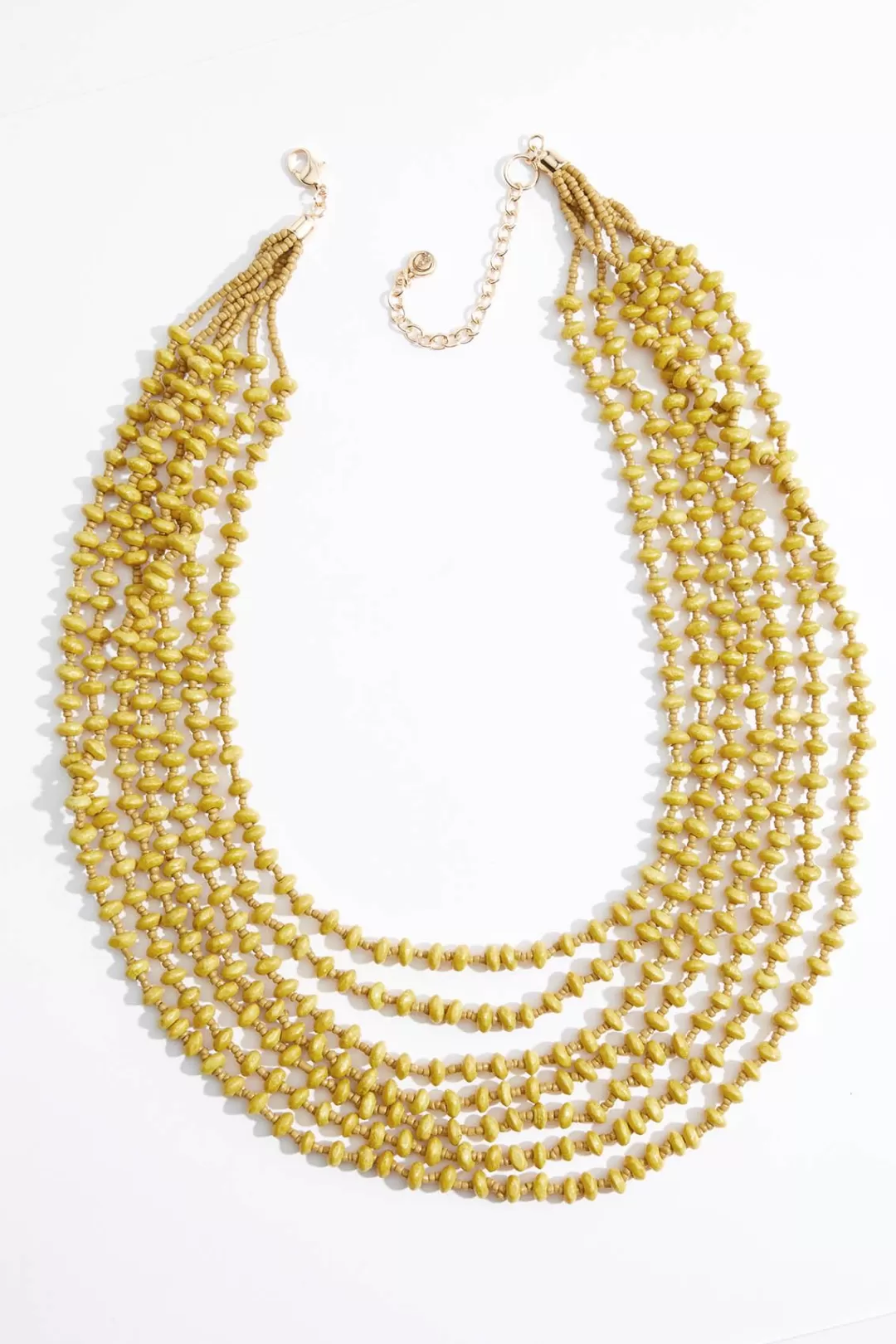 Cato Necklaces | Wood Seed Bead Layered Necklace