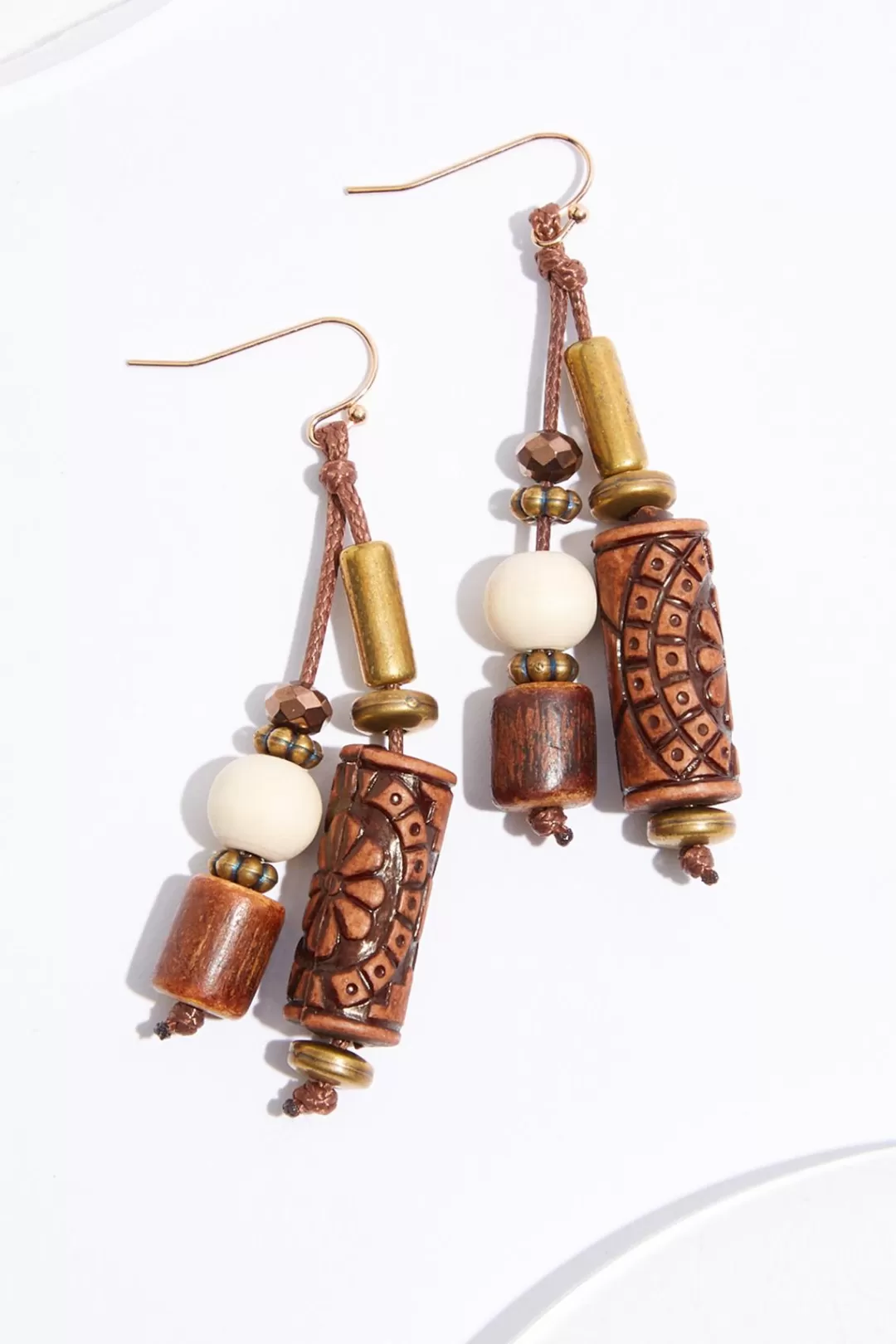 Cato Earrings | Wood Tasseled Earrings