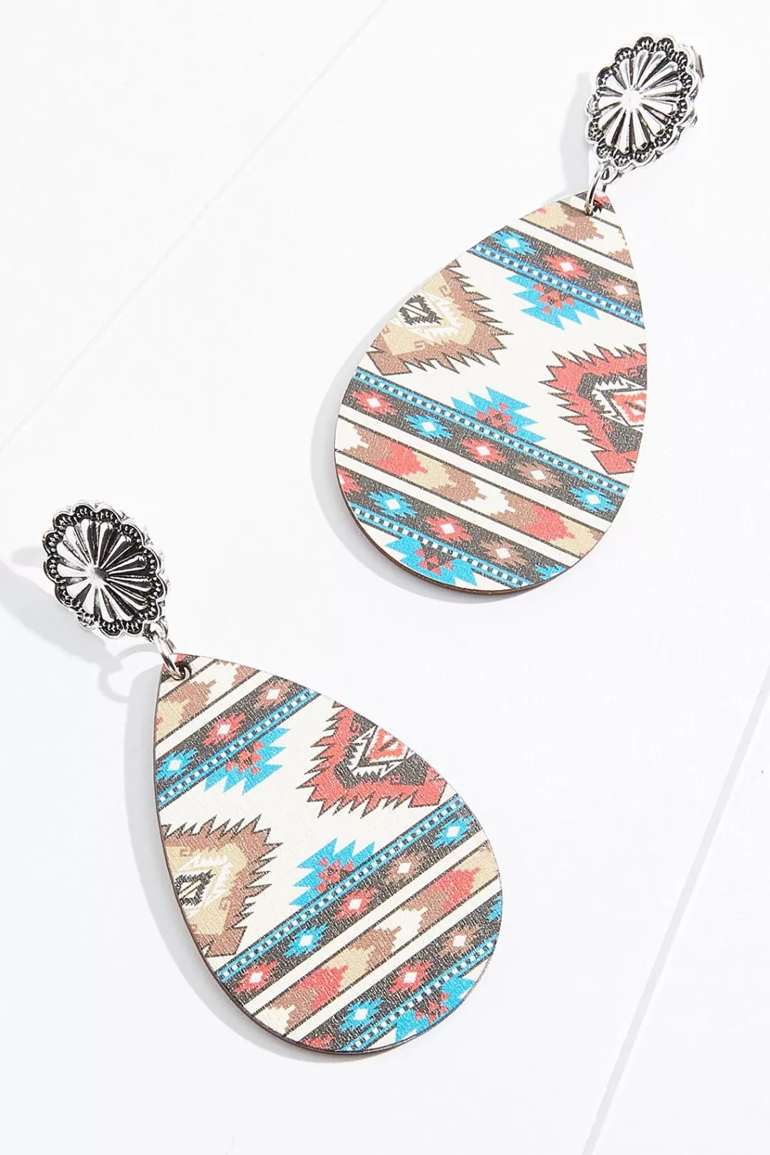 Cato Earrings | Wood Western Clip- On Earrings