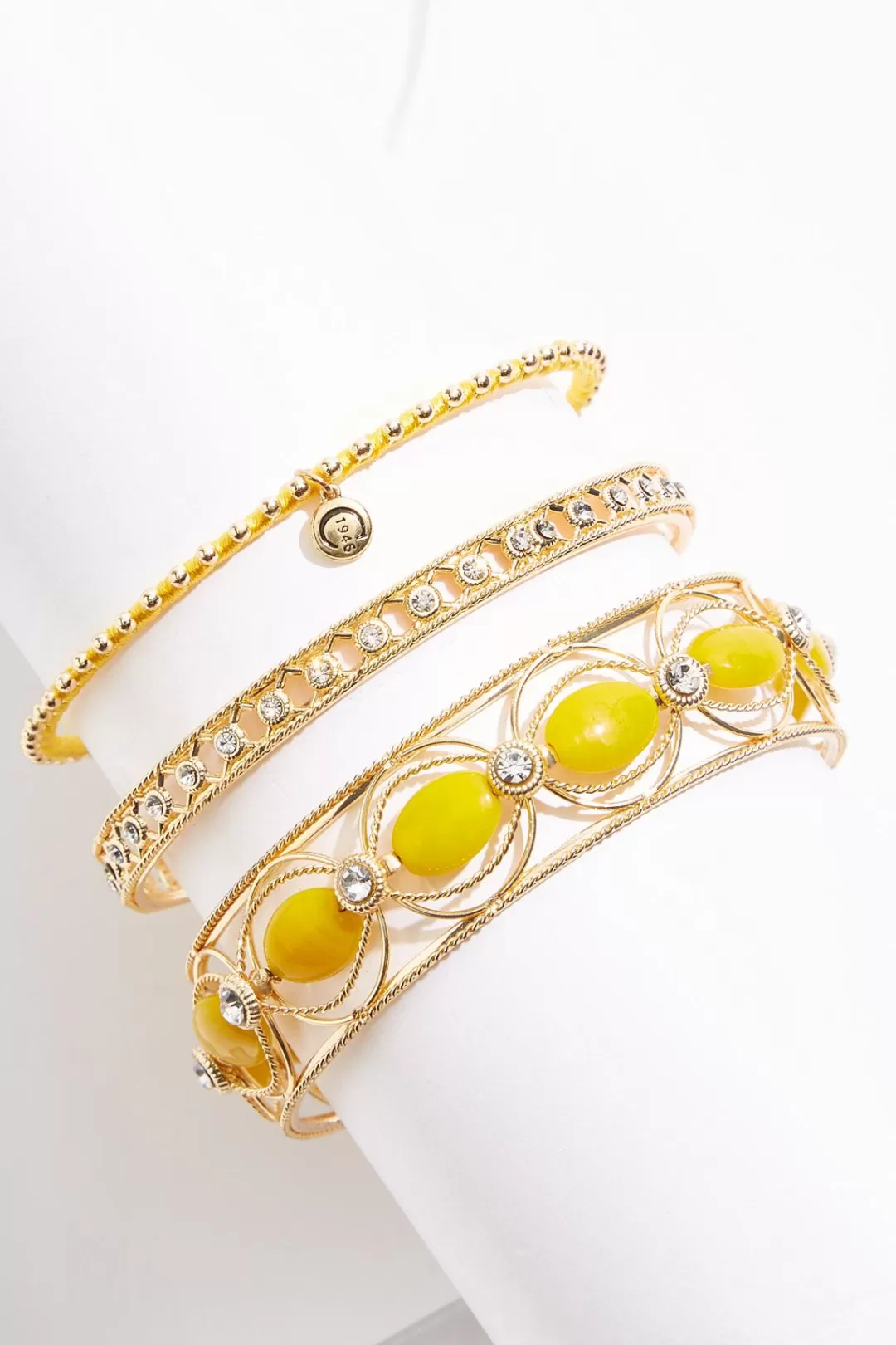 Cato Bracelets | Xl Lucite Studded Bangle Bracelet Set