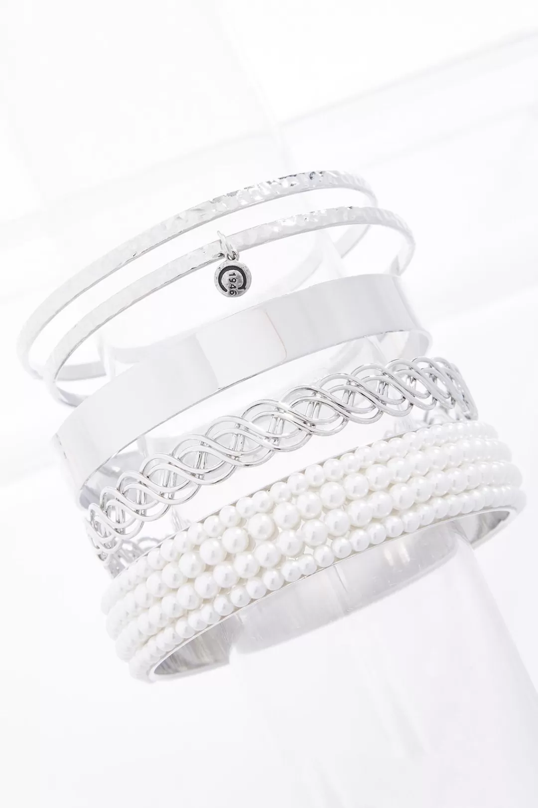 Cato Social Occasion | Bracelets | Xl Pearl Bangle Bracelet Set