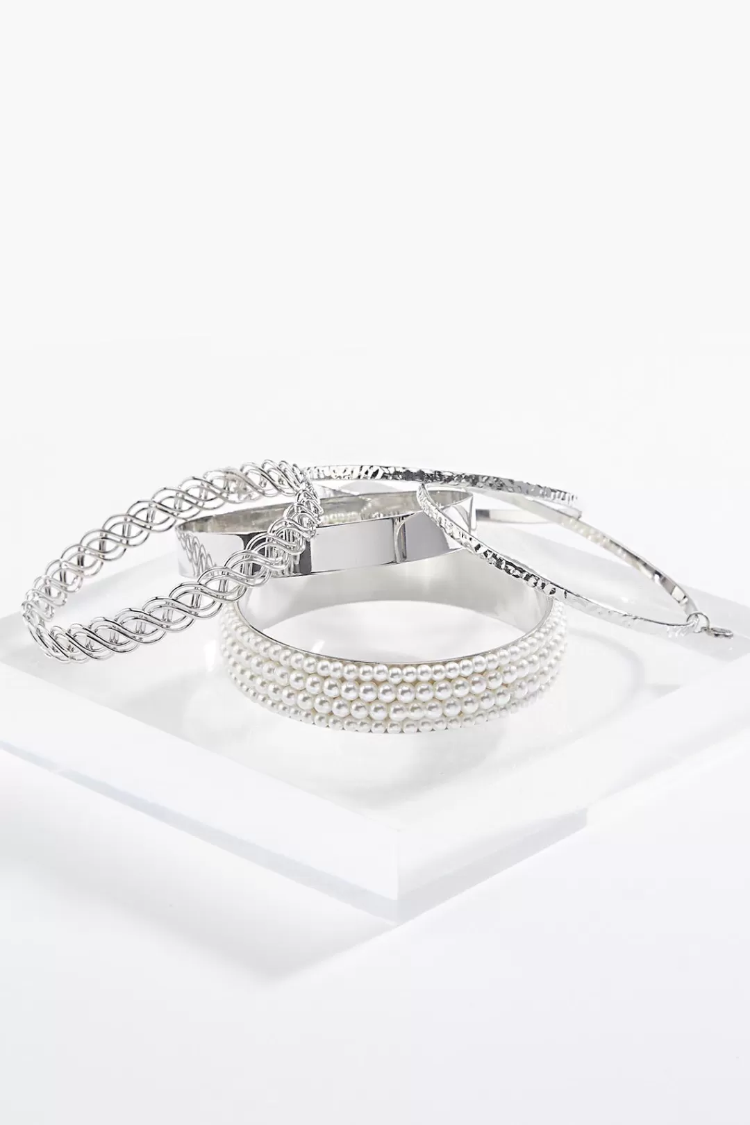 Cato Social Occasion | Bracelets | Xl Pearl Bangle Bracelet Set