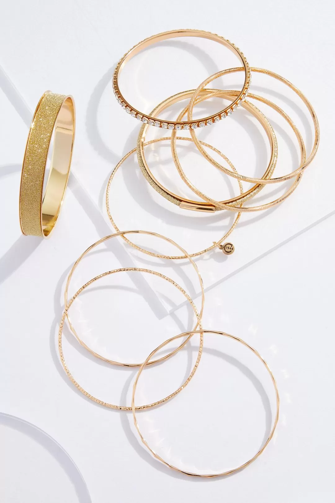 Cato Bracelets | Xl Textured Bangle Bracelet Set