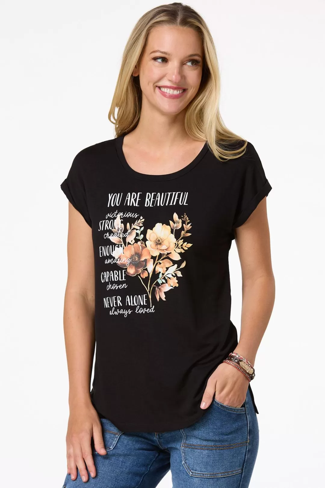 Cato Tops | You Are Beautiful Tee